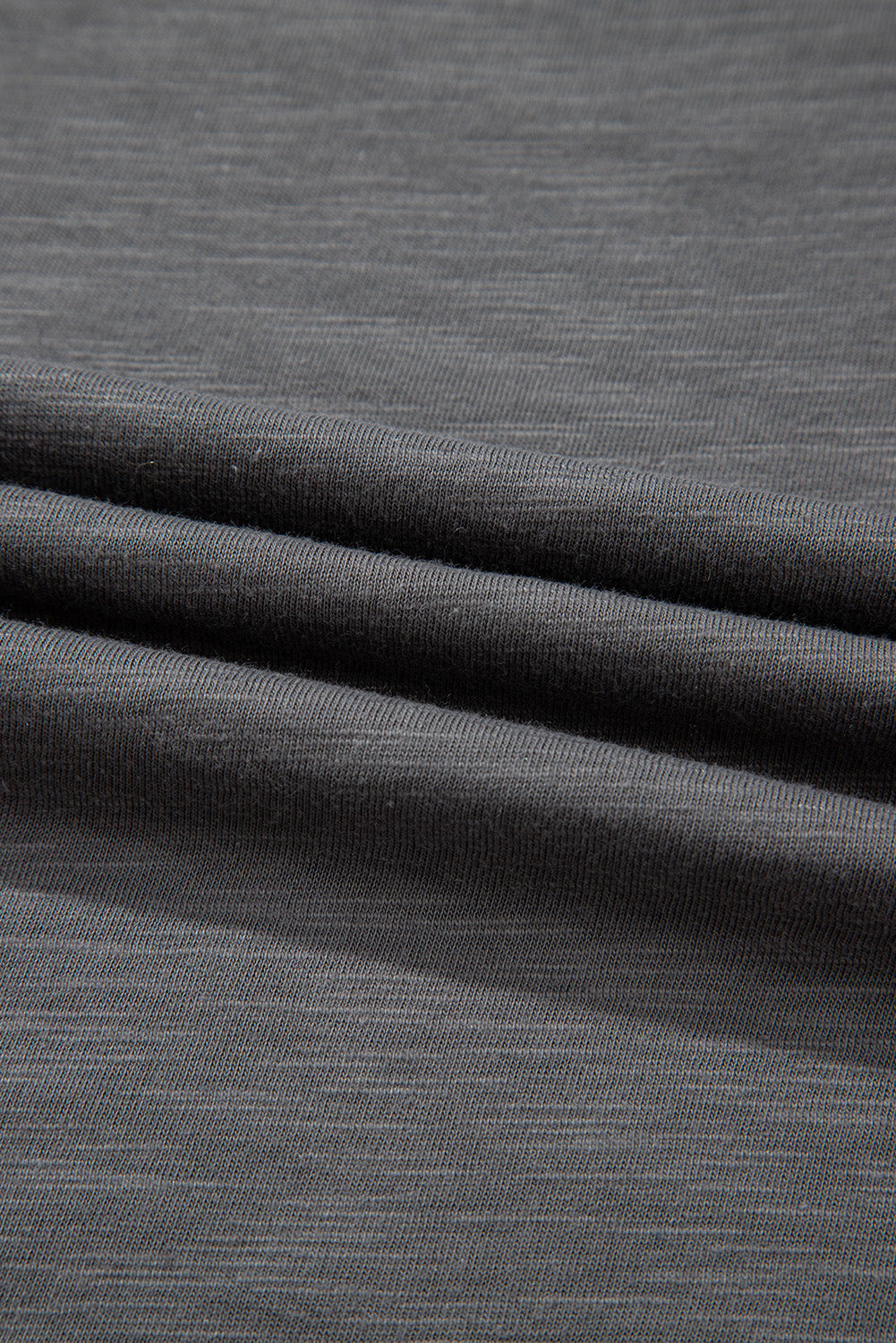 Dark Grey Double Ruffled Short Sleeve Plus Size Top