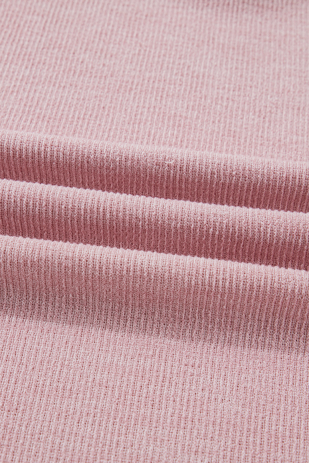 Light Pink Contrast Trim Knitted Drop Shoulder Plus Size Top